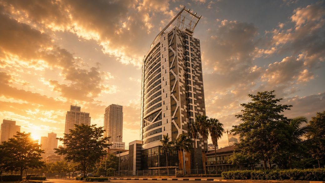A Kampala skyscraper at sunrise — the Tax practice area